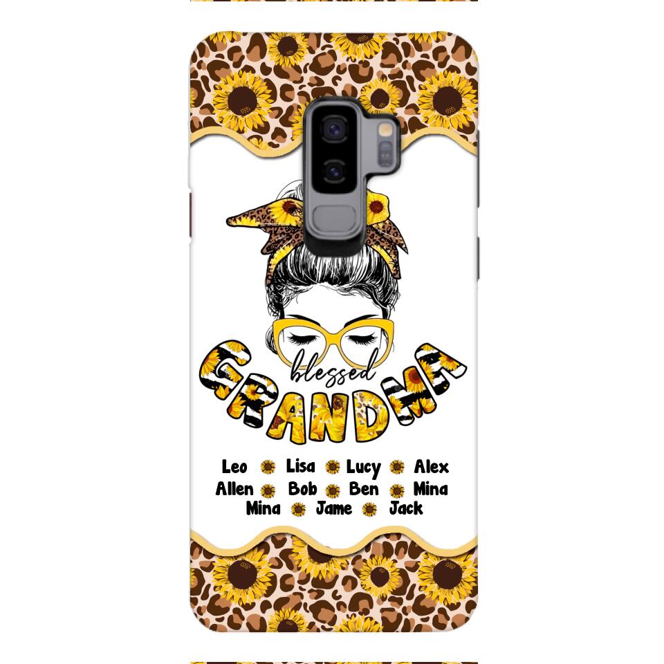 Personalized Grandma Kid Sunflower Phone Case Printed T3Q 0804