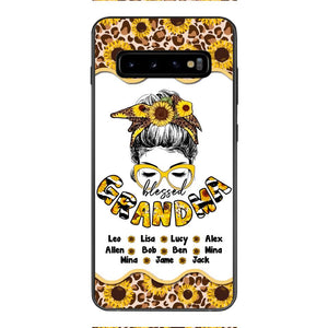 Personalized Grandma Kid Sunflower Phone Case Printed T3Q 0804