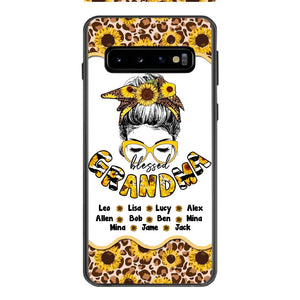 Personalized Grandma Kid Sunflower Phone Case Printed T3Q 0804