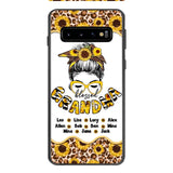 Personalized Grandma Kid Sunflower Phone Case Printed T3Q 0804