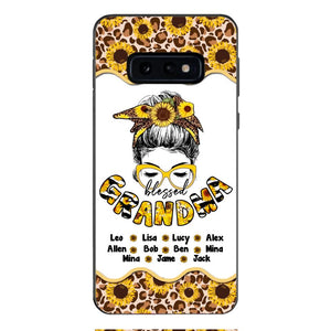 Personalized Grandma Kid Sunflower Phone Case Printed T3Q 0804