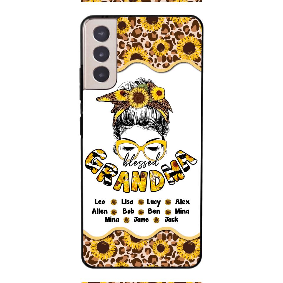 Personalized Grandma Kid Sunflower Phone Case Printed T3Q 0804