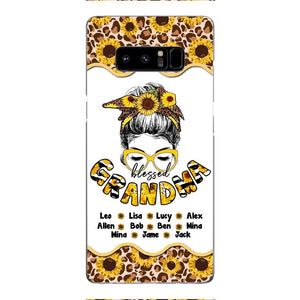 Personalized Grandma Kid Sunflower Phone Case Printed T3Q 0804