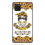 Personalized Grandma Kid Sunflower Phone Case Printed T3Q 0804