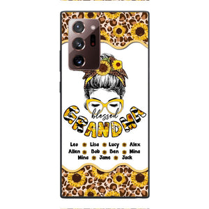 Personalized Grandma Kid Sunflower Phone Case Printed T3Q 0804