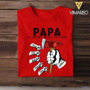 DH Personalized Papa Veteran The Myth The Legend Tshirt Printed DT1204