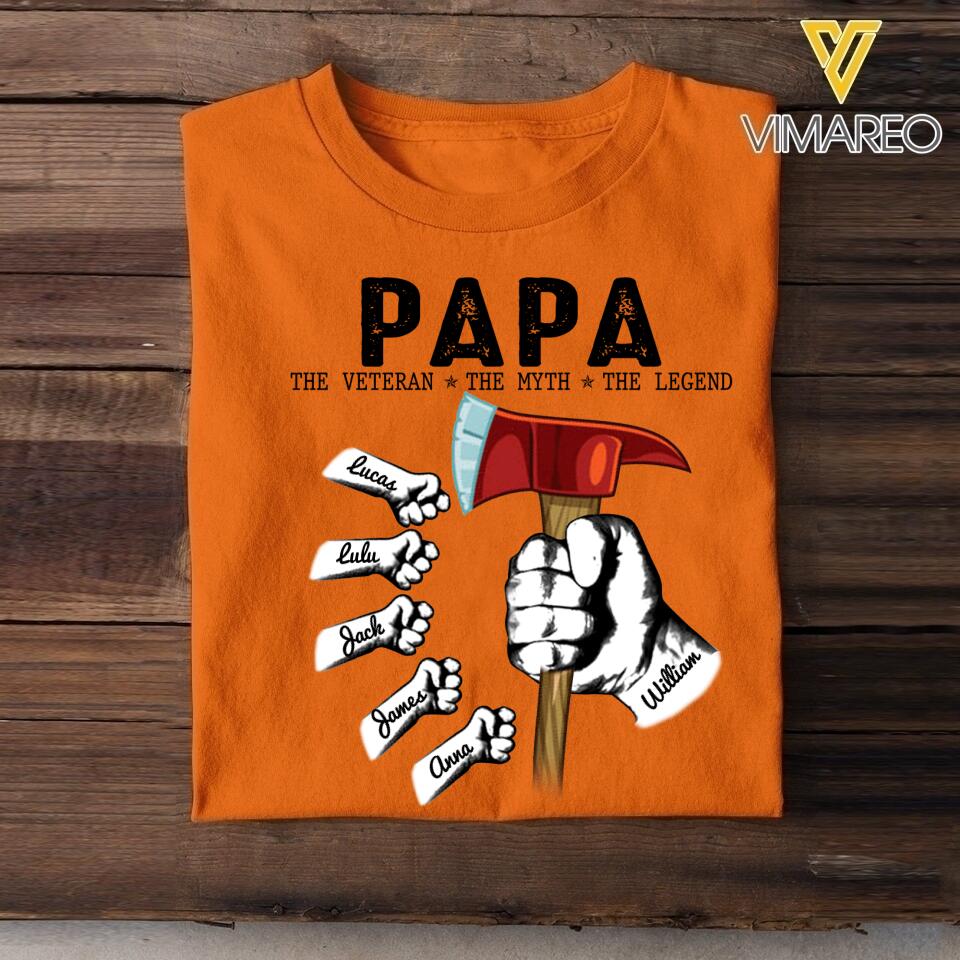 DH Personalized Papa Veteran The Myth The Legend Tshirt Printed DT1204