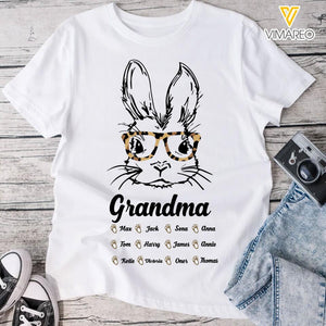 Personalized Grandma Kid Bunny Tshirt Printed 22APR-HQ13