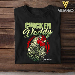 Personalized Chicken Daddy Tshirt Printed QTMQ1404