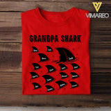 Personalized Grandpa Shark Tshirt Printed 22APR-DT14