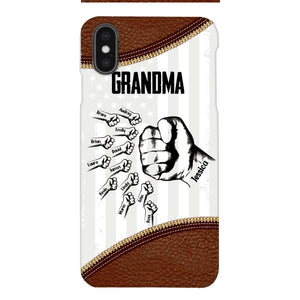 PERSONALIZED GRANDMA WITH KID NAME PHONECASE QTTN1404