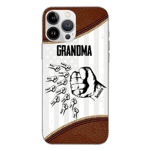 PERSONALIZED GRANDMA WITH KID NAME PHONECASE QTTN1404