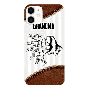 PERSONALIZED GRANDMA WITH KID NAME PHONECASE QTTN1404