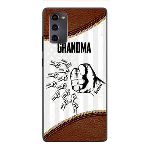 PERSONALIZED GRANDMA WITH KID NAME PHONECASE QTTN1404