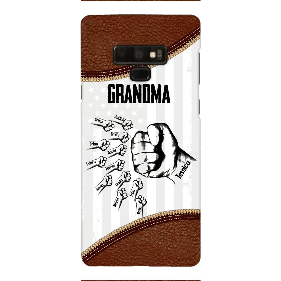 PERSONALIZED GRANDMA WITH KID NAME PHONECASE QTTN1404