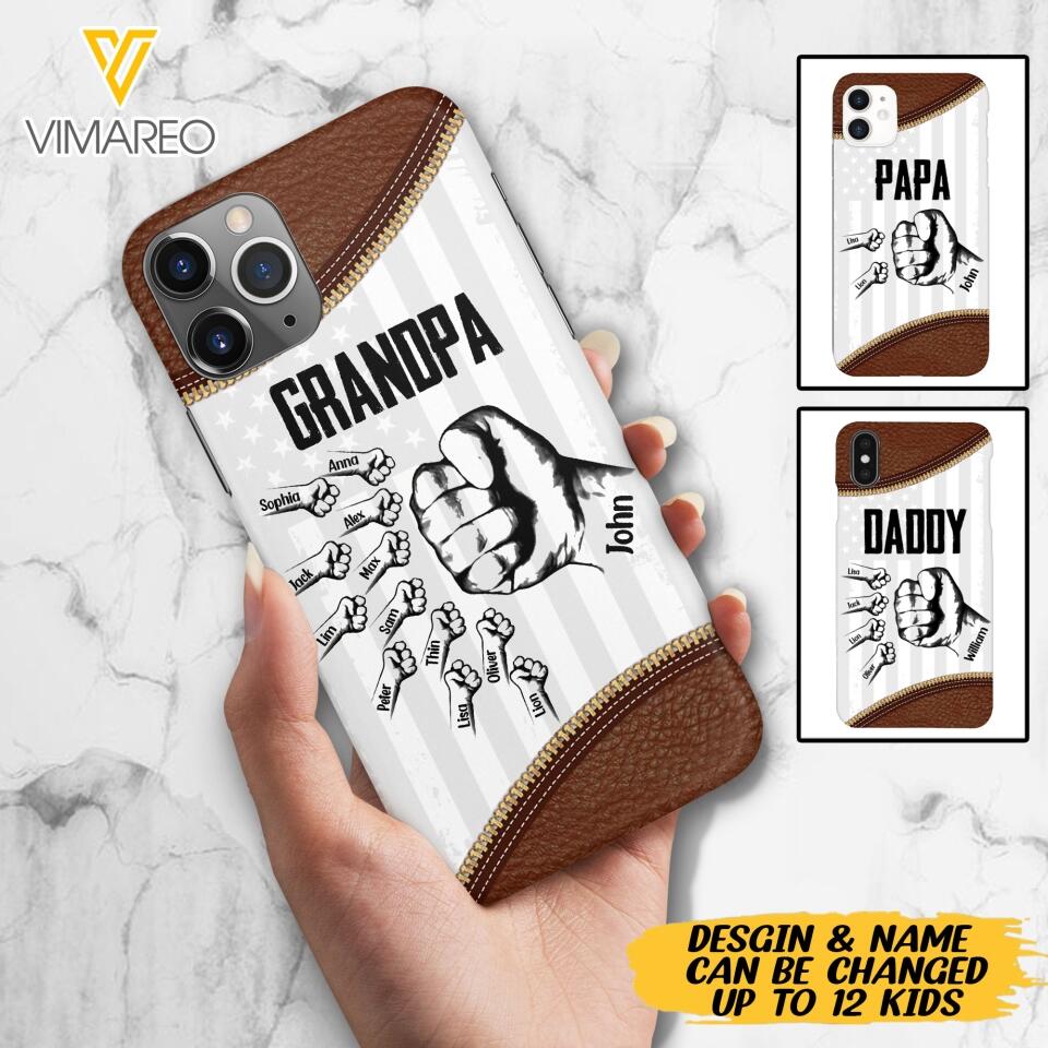 PERSONALIZED GRANDMA WITH KID NAME PHONECASE QTTN1404