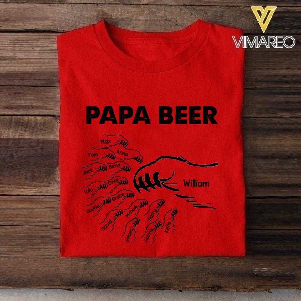 Personalized Papa Beer Tshirt Printed 22APR-LN14