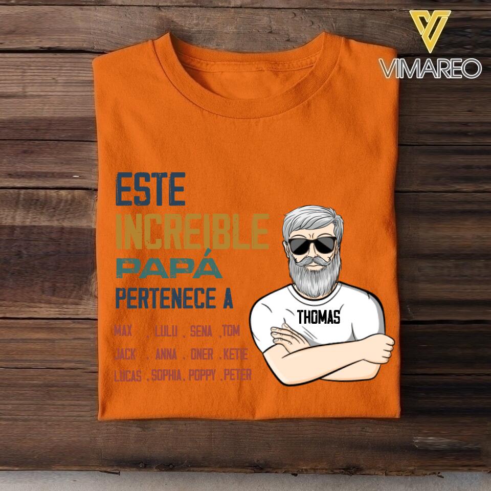 Personalized Grandpa Kid Spain Tshirt Printed 22APR-HQ15