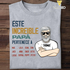 Personalized Grandpa Kid Spain Tshirt Printed 22APR-HQ15