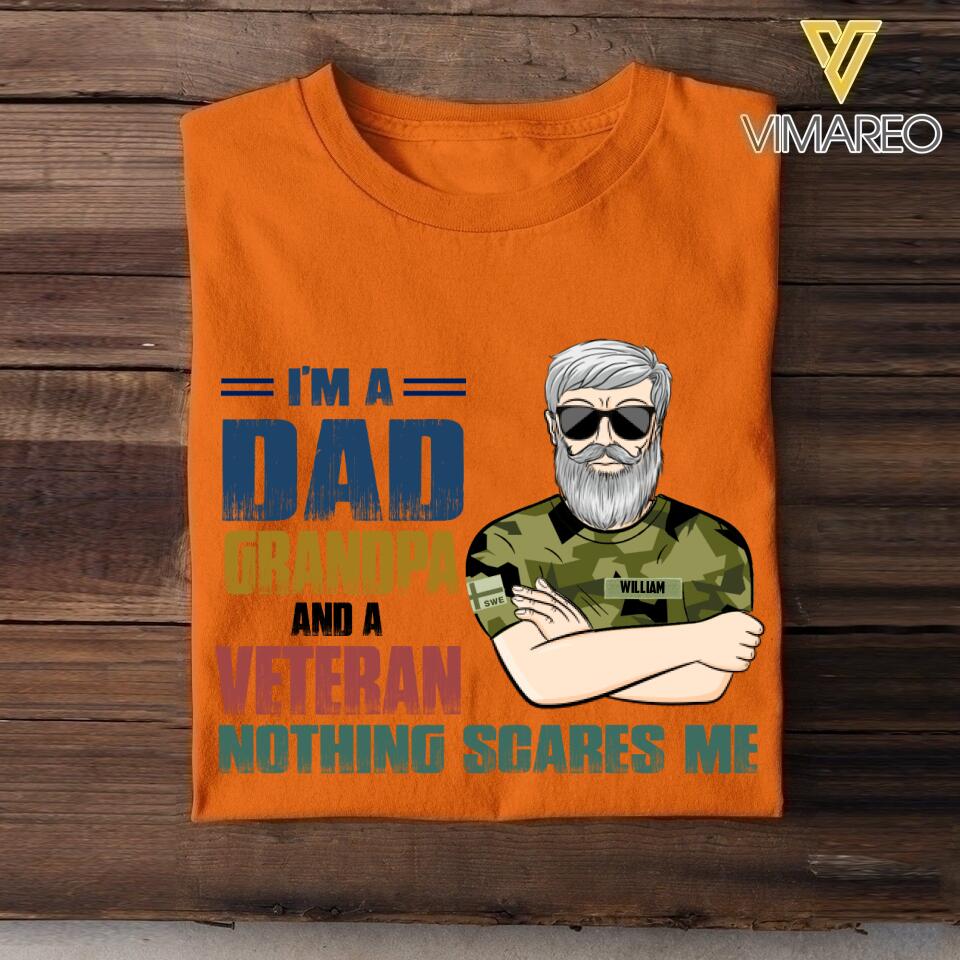 Personalized Swedish Veterans Dad Grandpa Tshirt Printed 22APR-LN15