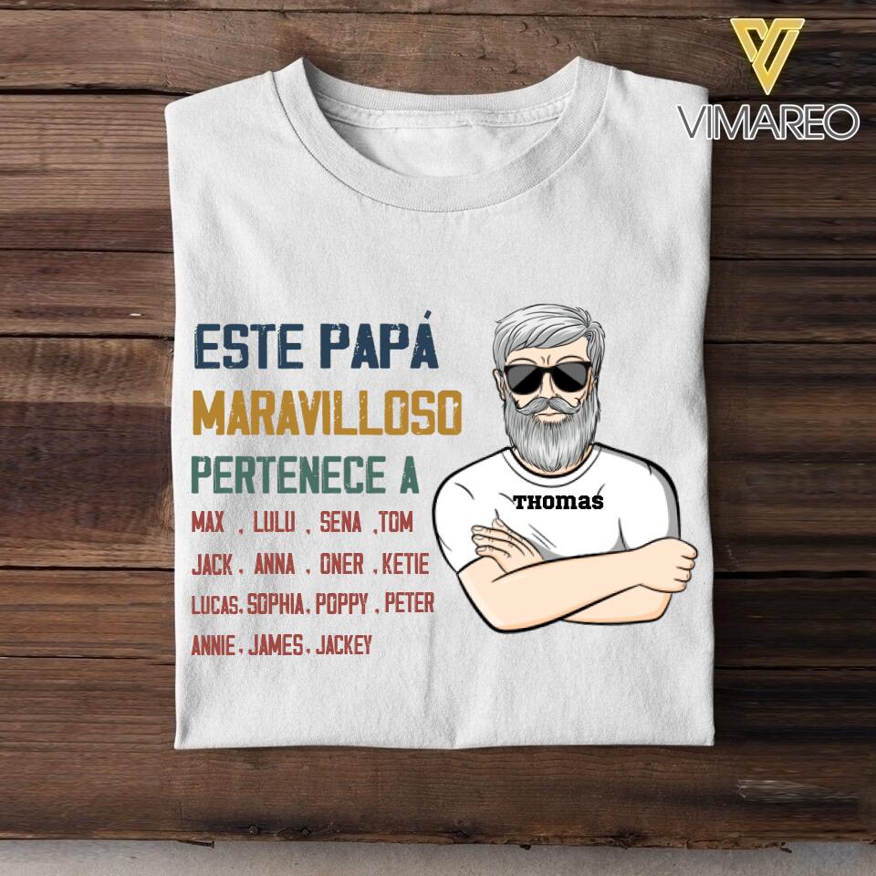 Personalized Grandpa Kid Spain Tshirt Printed 22APR-HC15