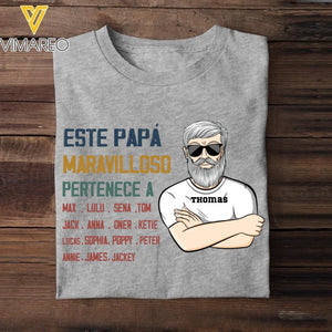 Personalized Grandpa Kid Spain Tshirt Printed 22APR-HC15