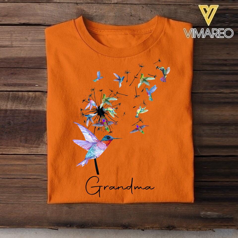 Personalized Grandma Bird Tshirt QTHC1604