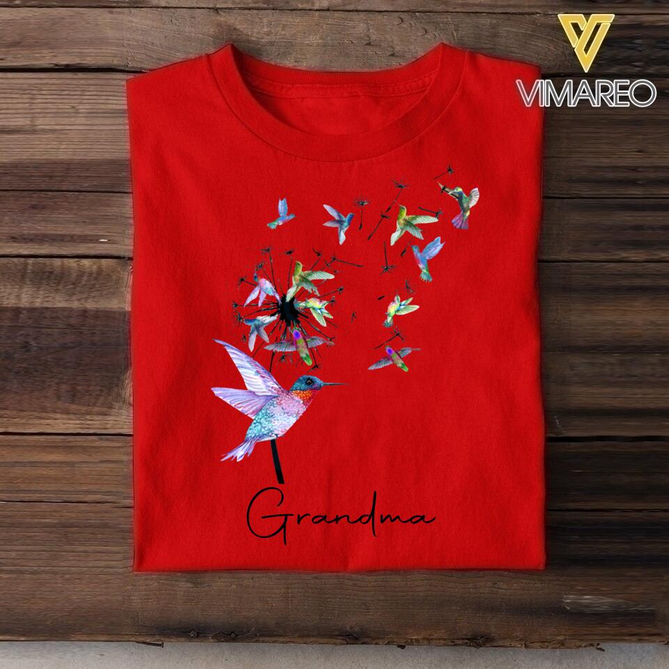 Personalized Grandma Bird Tshirt QTHC1604