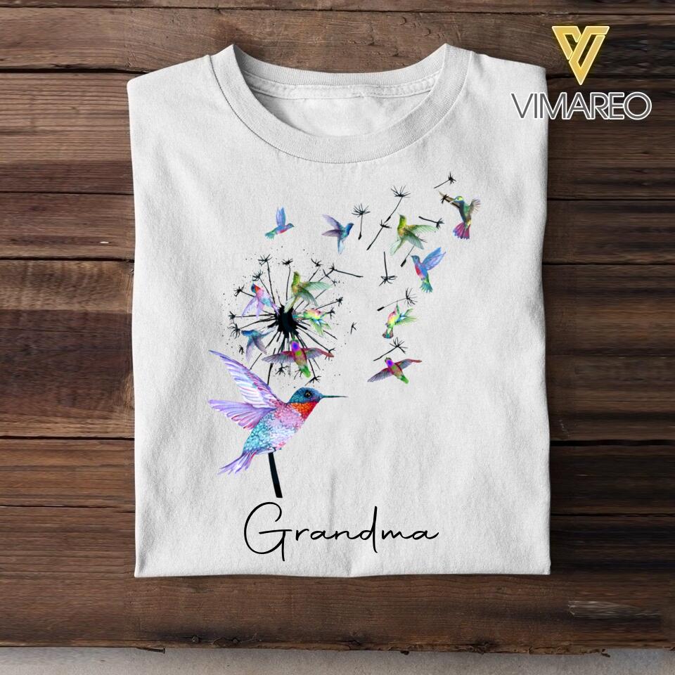 Personalized Grandma Bird Tshirt QTHC1604