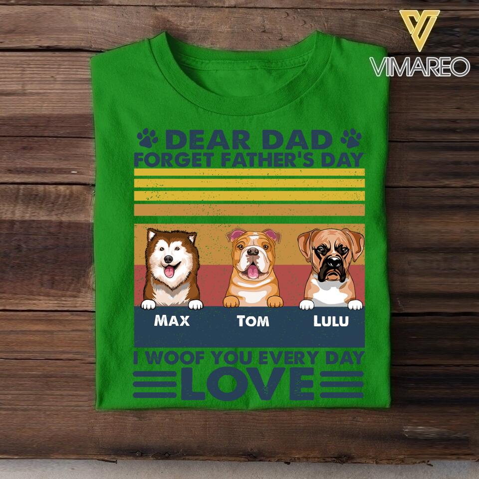 Personalized Dog Dad Tshirt Printed 22APR-HC16