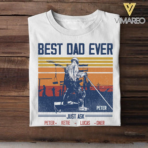 Personalized Ironworker Dad Tshirt Printed 22APR-HQ16