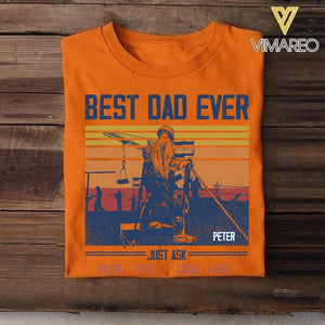 Personalized Ironworker Dad Tshirt Printed 22APR-HQ16