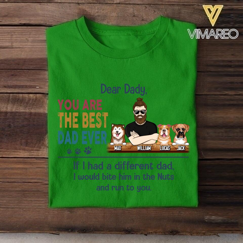 Personalized Dog Dad Tshirt Printed 22APR-HQ18