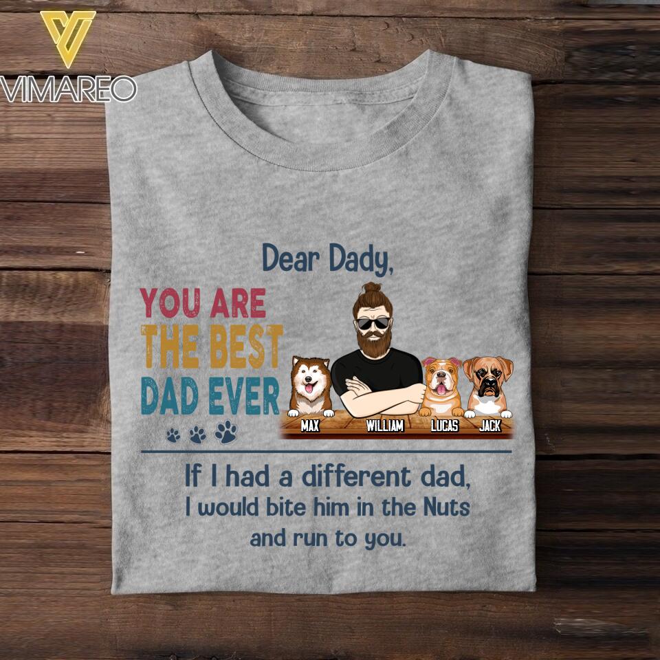 Personalized Dog Dad Tshirt Printed 22APR-HQ18