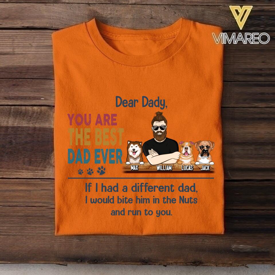 Personalized Dog Dad Tshirt Printed 22APR-HQ18