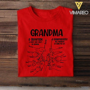 Personalized Grandma Grandson Granddaughter Mother's Day Tshirt Printed 22APR-LN19