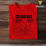 Personalized Grandma Grandson Granddaughter Mother's Day Tshirt Printed 22APR-LN19