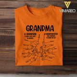 Personalized Grandma Grandson Granddaughter Mother's Day Tshirt Printed 22APR-LN19