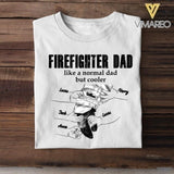 Personalized Firefighter Dad Tshirt Printed 22APR-DT19