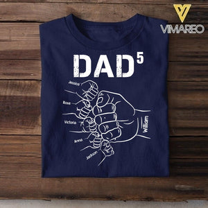 PERSONALIZED DAD WITH KID NAME TSHIRT QTDT2004