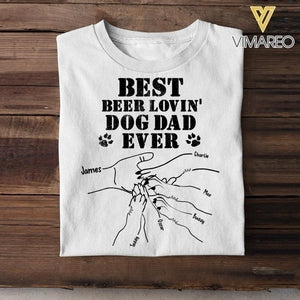 PERSONALIZED BEST BEER LOVIN DOG DAD EVER TSHIRT 3C 2004