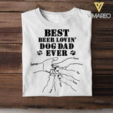 PERSONALIZED BEST BEER LOVIN DOG DAD EVER TSHIRT 3C 2004