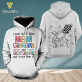 DH Personalized Mom Grandma & Great Grandma Hoodie 3D Printed DT2004