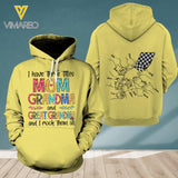 DH Personalized Mom Grandma & Great Grandma Hoodie 3D Printed DT2004