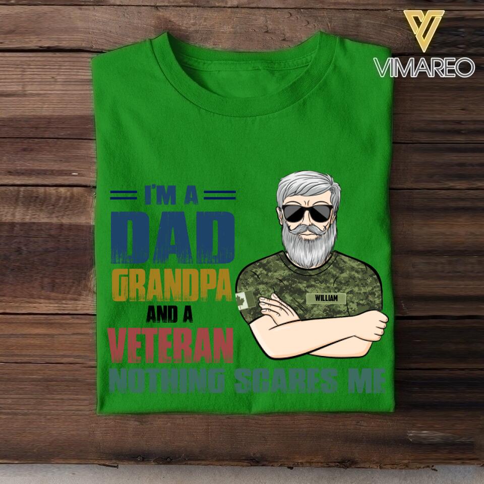 Personalized Dad Grandpa And A Canadian Veterans Tshirt Printed 22APR-LN20