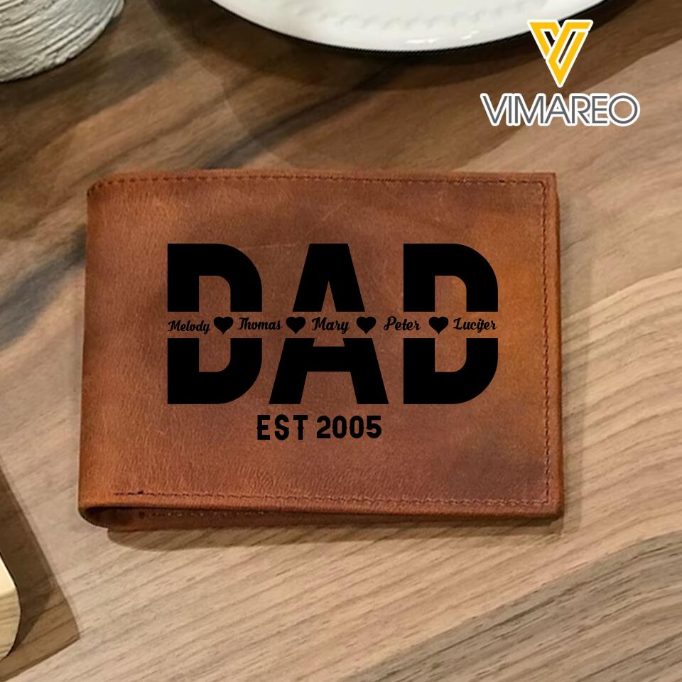 PERSONALIZED DAD KID NAME WALLET QTVQ2104