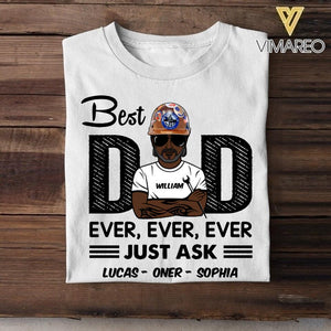 Personalized Best Ironworker Dad Ever Tshirt Printed 22APR-DT21