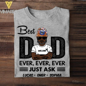 Personalized Best Ironworker Dad Ever Tshirt Printed 22APR-DT21