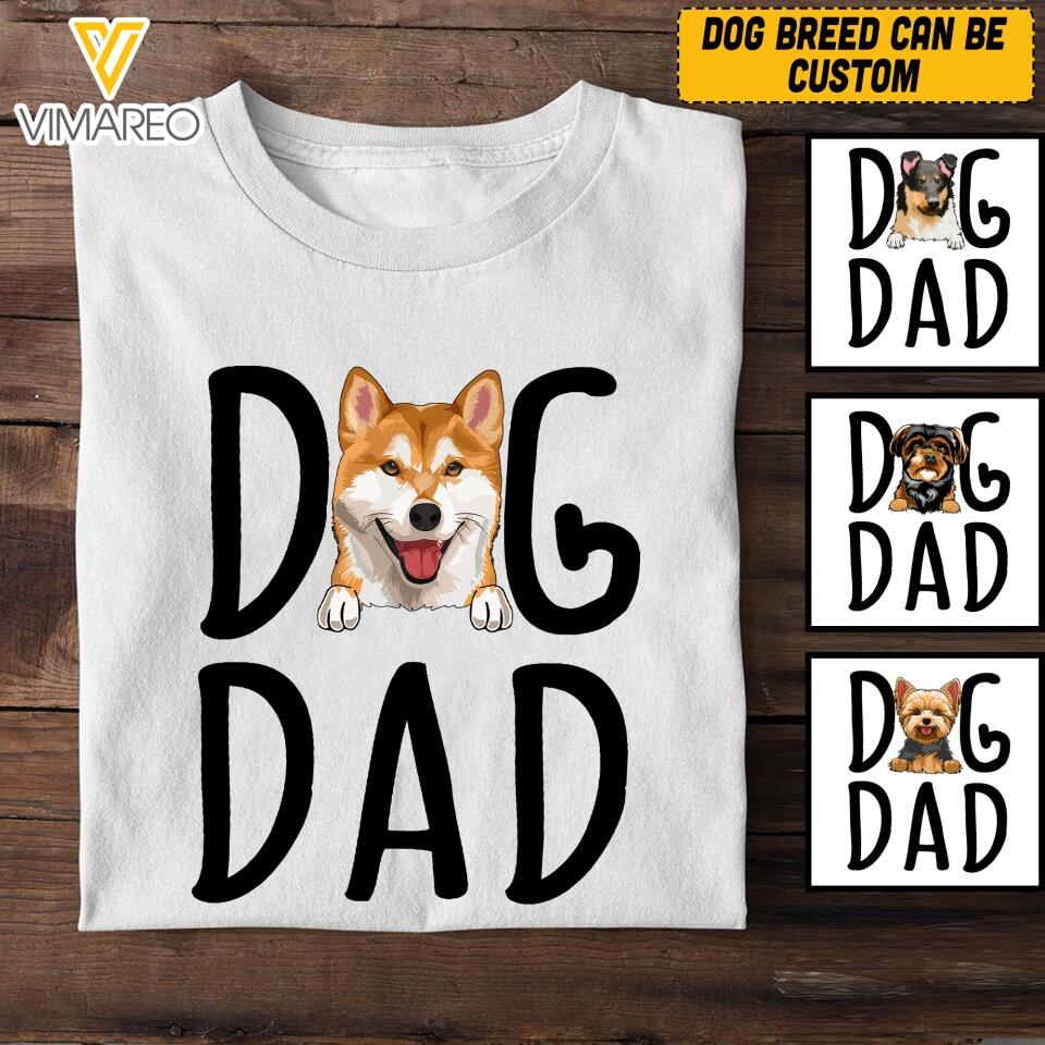 Personalized Dog Dad T-ShirtTshirt Printed 22APR-HQ21