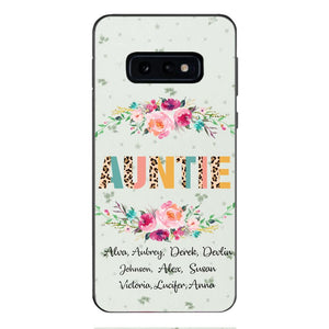 PERSONALIZED GRANDMA AUNTIE KID NAME PHONECASE QTHC2204